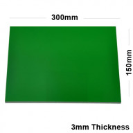 3mm Green Acrylic Mirror Sheet 300 x 150