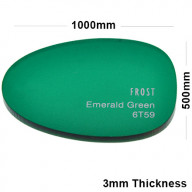 3mm Green Frosted Acrylic Sheet 1000 x 500
