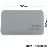 3mm Grey Acrylic Sheet 1000 x 750