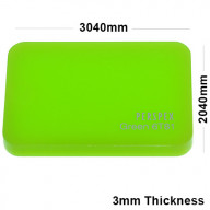 3mm Lime Green Acrylic Sheet 2040 x 3040