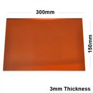 3mm Orange Acrylic Mirror Sheet 300 x 150