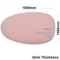 3mm Pink Frosted Acrylic Sheet 1000 x 1000