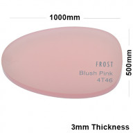 3mm Pink Frosted Acrylic Sheet 1000 x 500