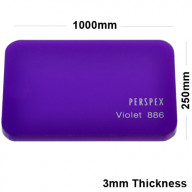 3mm Purple Acrylic Sheet 1000 x 250