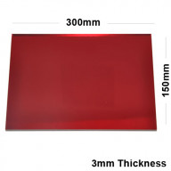 3mm Red Acrylic Mirror Sheet 300 x 150