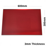 3mm Red Acrylic Mirror Sheet 600 x 300