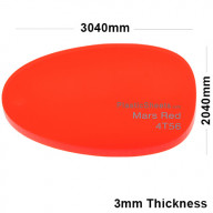 3mm Red Fluorescent Acrylic Sheet 3040 x 2040
