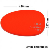 3mm Red Frosted Acrylic Sheet 420 x 297