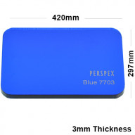 3mm Dark Blue Tinted Acrylic Sheet 420 x 297
