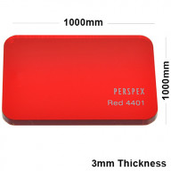 3mm Red Tinted Acrylic Sheet 1000 x 1000