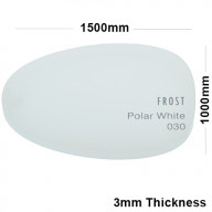 3mm White Frosted Acrylic Sheet 1500 x 1000