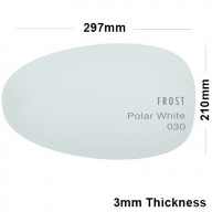3mm White Frosted Acrylic Sheet 297 x 210