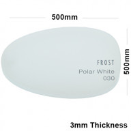 3mm White Frosted Acrylic Sheet 500 x 500