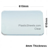 4mm Clear Acrylic Sheet 610 x 610
