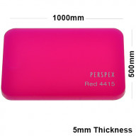 5mm Pink Acrylic Sheet 1000 x 500