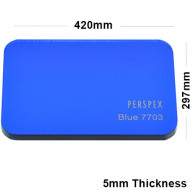 5mm Dark Blue Tinted Acrylic Sheet 420 x 297
