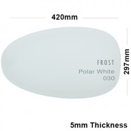 5mm White Frosted Acrylic Sheet 420 x 297
