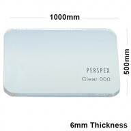 6mm Clear Acrylic Sheet 1000 x 500