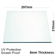8mm Clear Polycarbonate Sheet 297 x 210